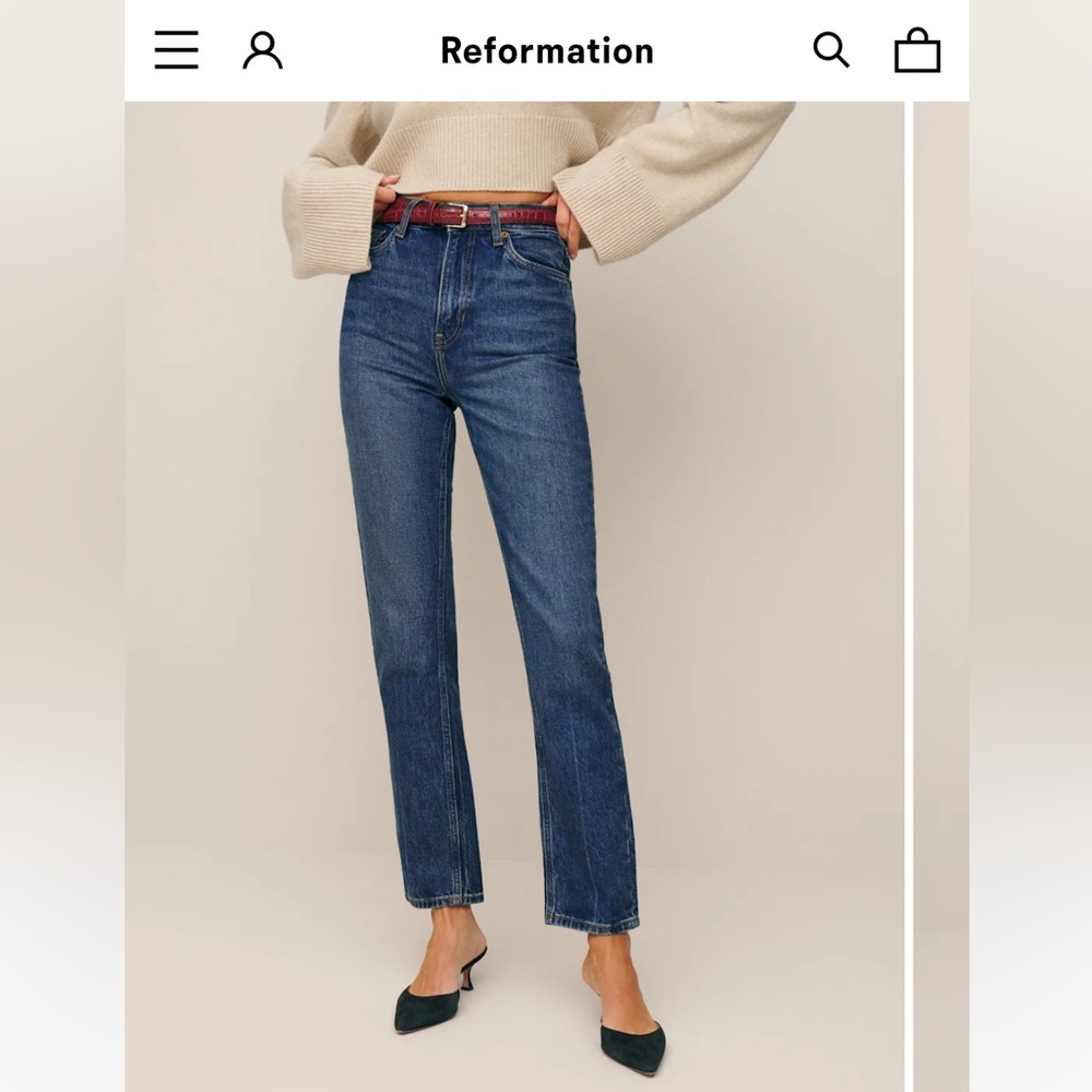 Liza Ultra High Rise Straight Jeans in Icarian